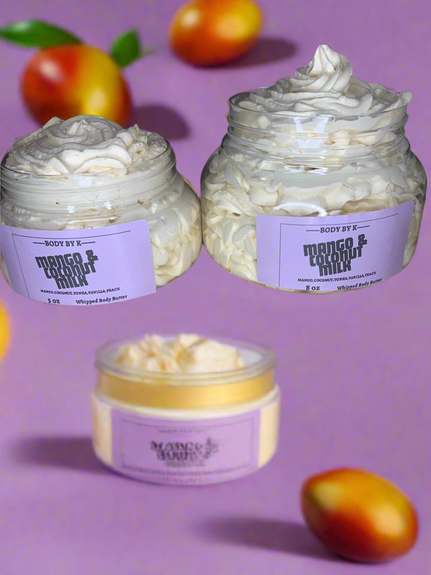Mango & Coconut  Milk 🥥 🥛Whipped Body Butter
